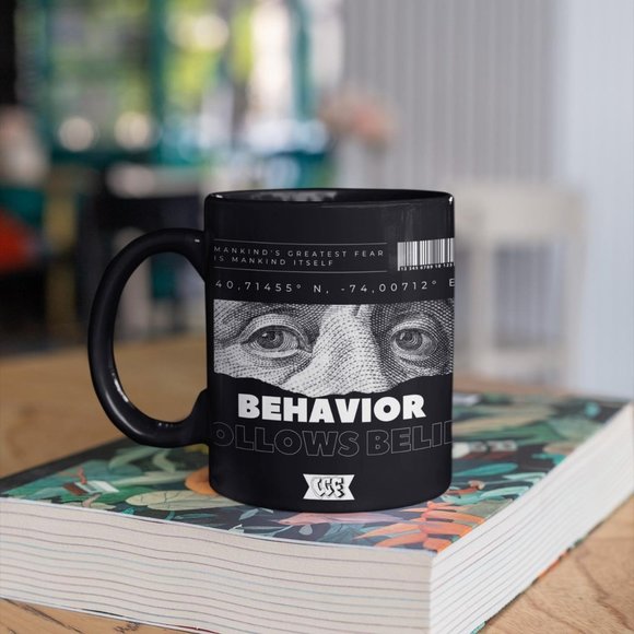 Women's Behavior Determines Belief Dollar Personalized Custom Coffee Mug - Picture 2 of 4